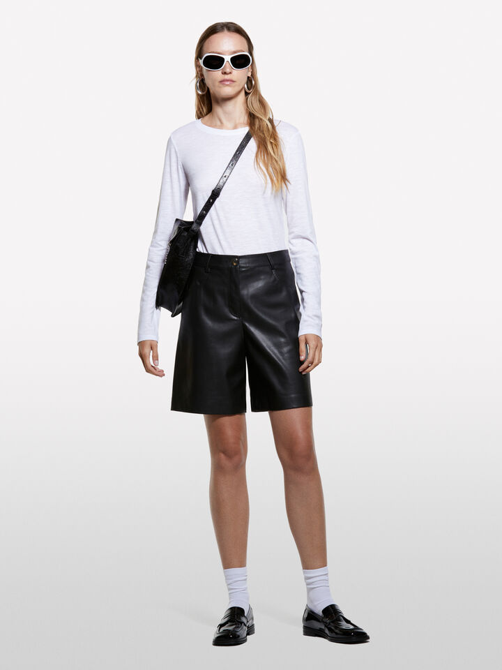 T-shirt bianca a maniche lunghe - t-shirt a manica lunga da donna - Bianco | Sisley image number 1